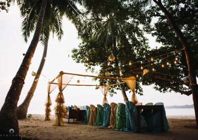 munjoh wedding setup beach