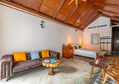 Open-plan lounge in the Pool Suite at Munjoh Ocean Resort