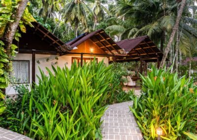 Royal Chalet surrounded by dense tropical gardens at Munjoh Ocean Resort, Havelock Island
