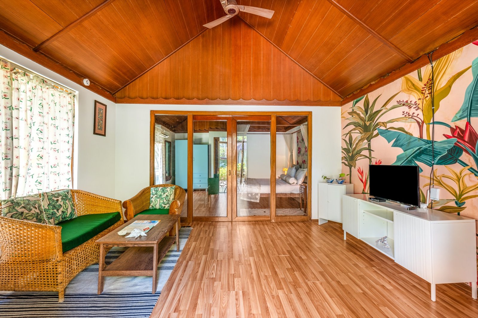 Separate lounge opening into the bedroom of an Ocean Suite at Munjoh Ocean Resort on Havelock Island